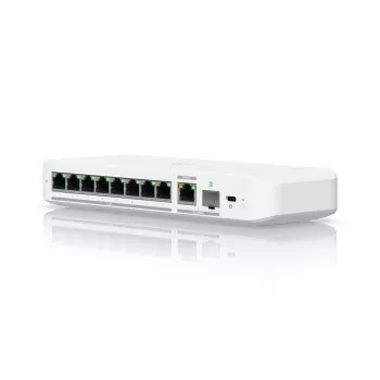 Hallittava kytkin UBIQUITI UniFi Flex 2.5G USW-FLEX-2.5G-8 — 8× 2.5G RJ-45, 1× 10G SFP+, L2, 60 Gbit/s