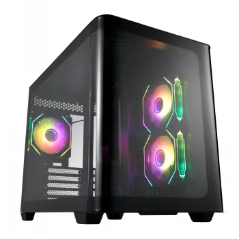 FSP S380-BA kotelo Mini Tower mITX, mATX musta ARGB