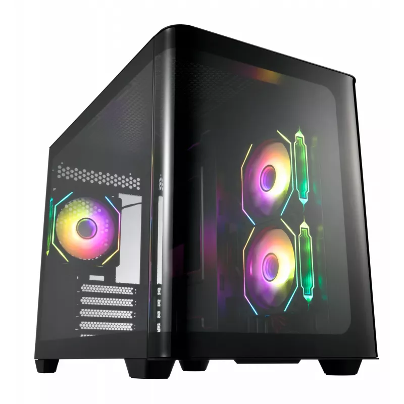 FSP S380-BA kotelo Mini Tower mITX, mATX musta ARGB