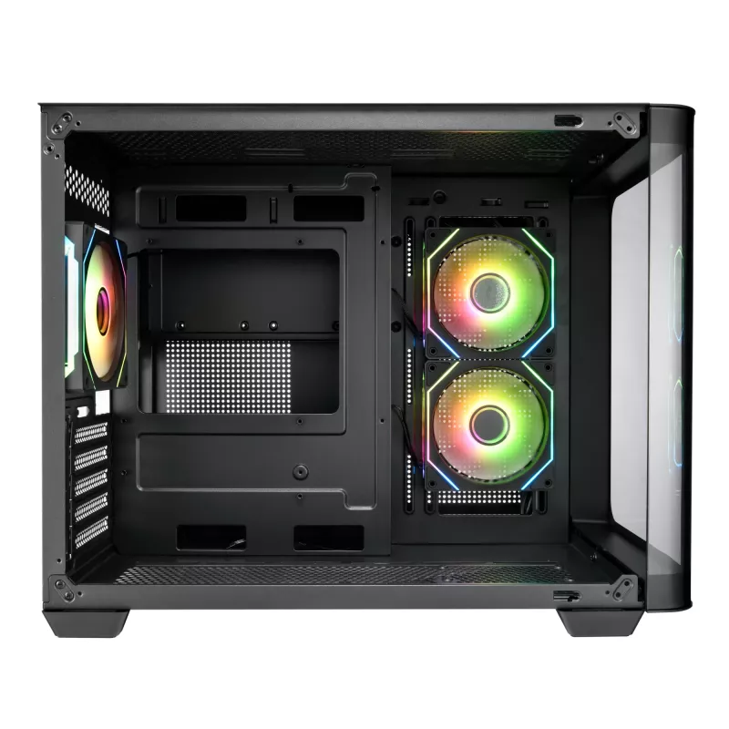 FSP S380-BA kotelo Mini Tower mITX, mATX musta ARGB