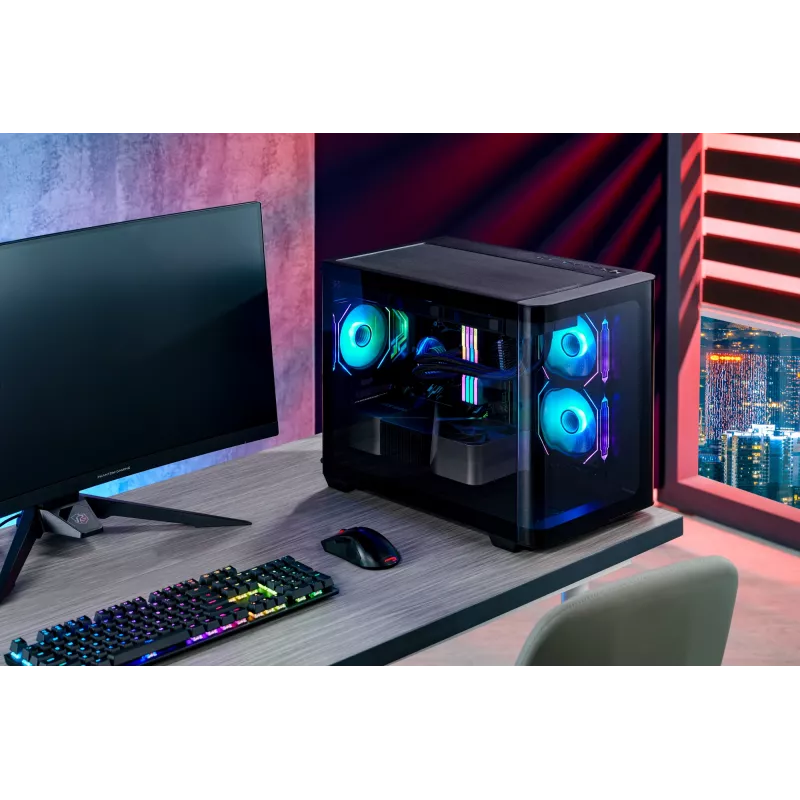 FSP S380-BA kotelo Mini Tower mITX, mATX musta ARGB