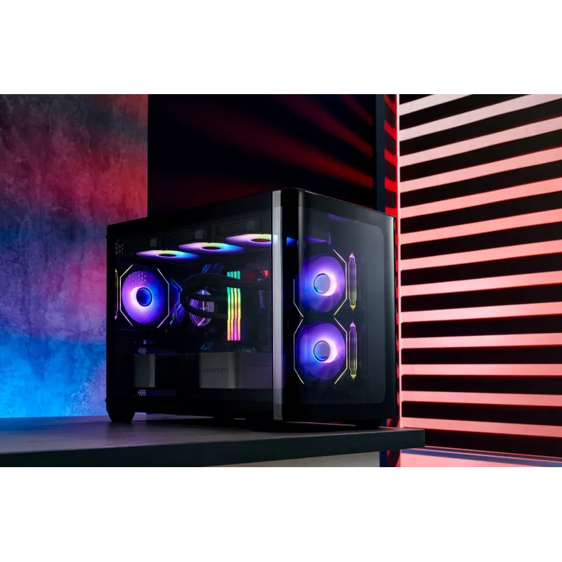 FSP S380-BA kotelo Mini Tower mITX, mATX musta ARGB