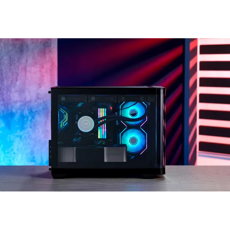 FSP S380-BA kotelo Mini Tower mITX, mATX musta ARGB