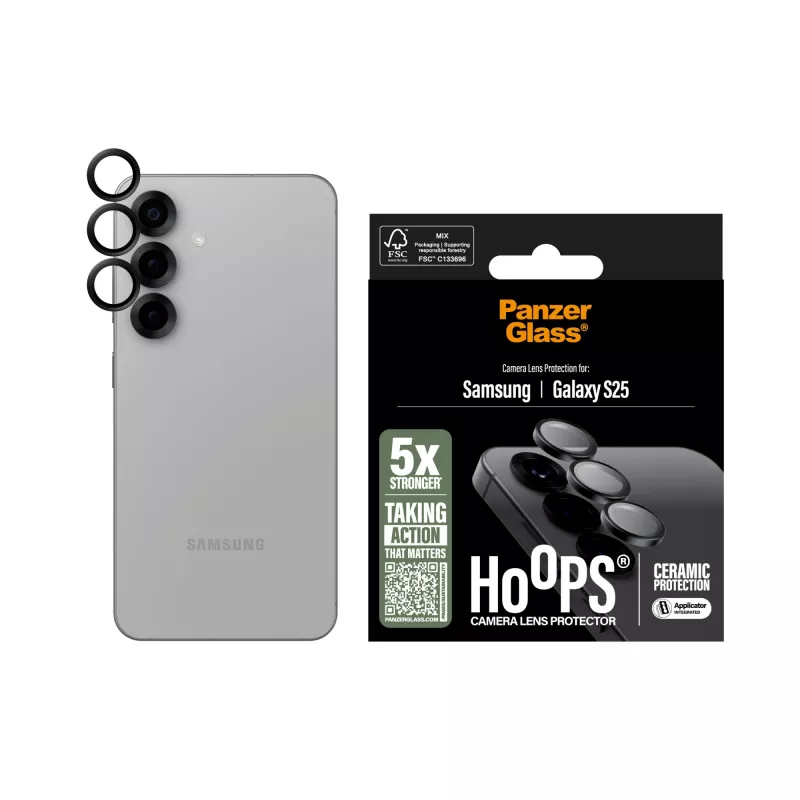 PanzerGlass ® Hoops® keraaminen kameran linssinsuoja Samsung Galaxy S25
