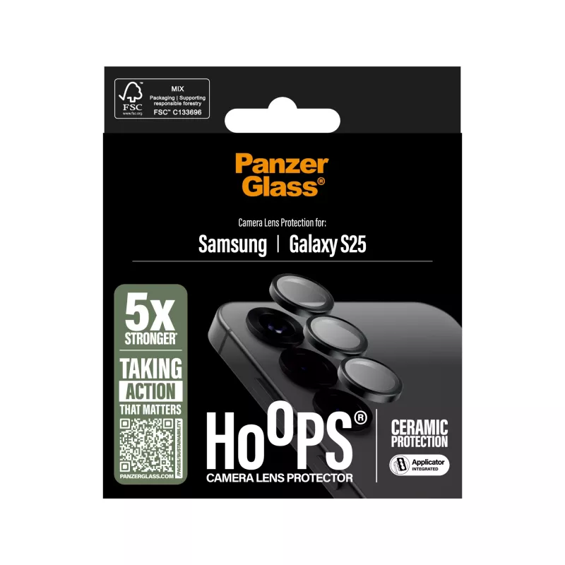 PanzerGlass ® Hoops® keraaminen kameran linssinsuoja Samsung Galaxy S25