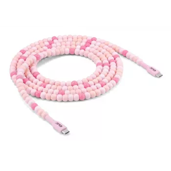 CLUB3D USB-C® helmikaapeli, pinkki, 2 m, USB C, USB C, 0.48 Gbit/s, pinkki