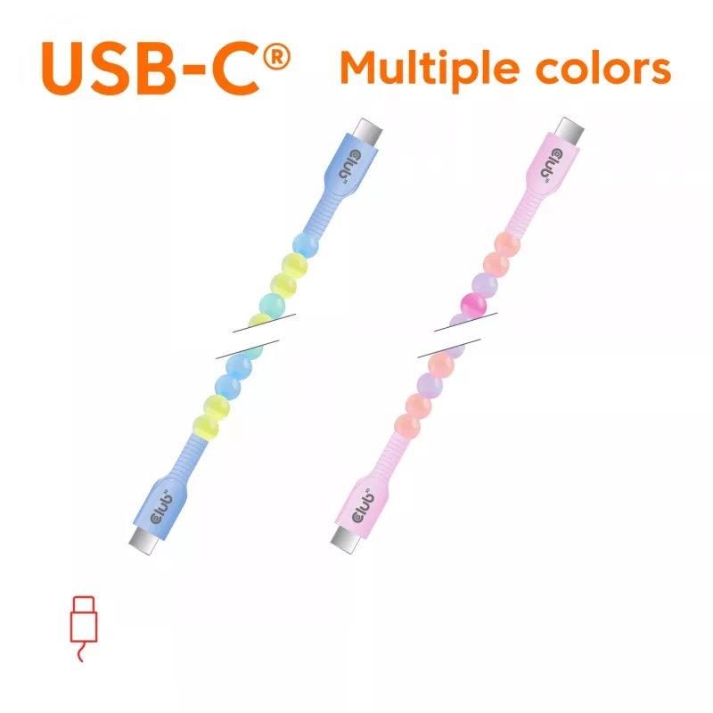 CLUB3D CAC-3011 USB-kaapeli 2 m USB C sininen, vihreä