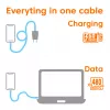 CLUB3D CAC-3011 USB-kaapeli 2 m USB C sininen, vihreä