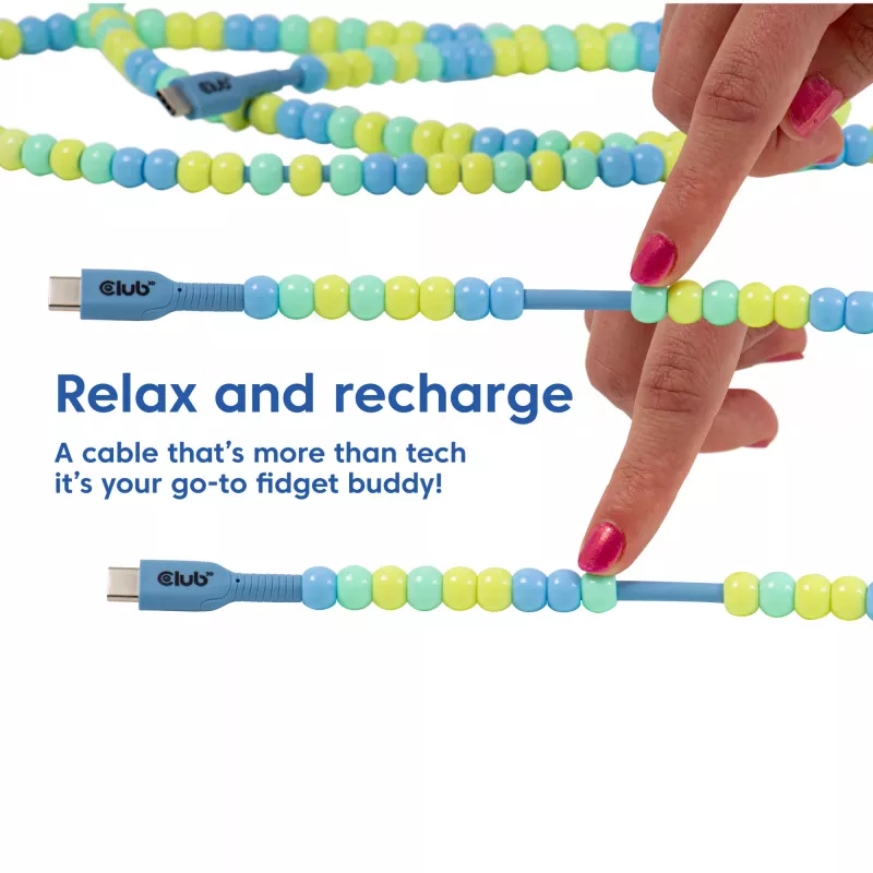 CLUB3D CAC-3011 USB-kaapeli 2 m USB C sininen, vihreä