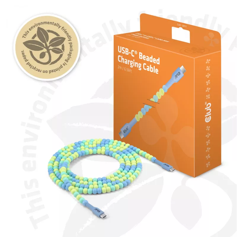 CLUB3D CAC-3011 USB-kaapeli 2 m USB C sininen, vihreä
