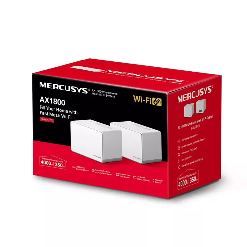 Mesh-järjestelmä Mercusys HALO H70X dual band Wi-Fi 6