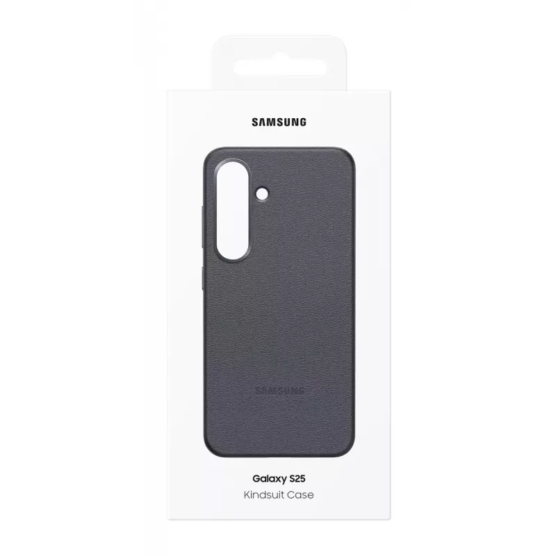 Suojakotelo Samsung Galaxy S25 tekonahkakotelo musta
