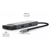 TP-Link UH5020C USB-C-hubi, 5 porttia, HDMI 4K@60Hz, 100 W Power Delivery, 1x USB-C, 2x USB-A, 5 Gbps, alumiini, harmaa