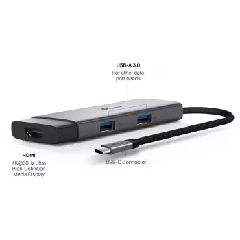 TP-Link UH5020C USB Type-C -keskitin 5000 Mbit/s HDMI USB 3.2
