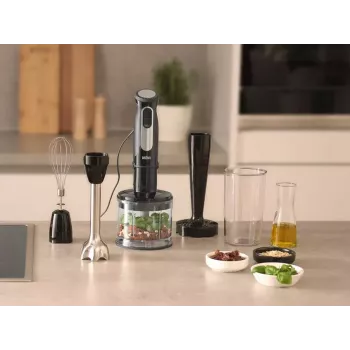 Braun MultiQuick 5 Pro 0,6 L sauvasekoitin 1000 W musta, hopea