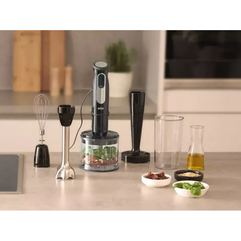Braun MultiQuick 5 Pro 0,6 L sauvasekoitin 1000 W musta, hopea