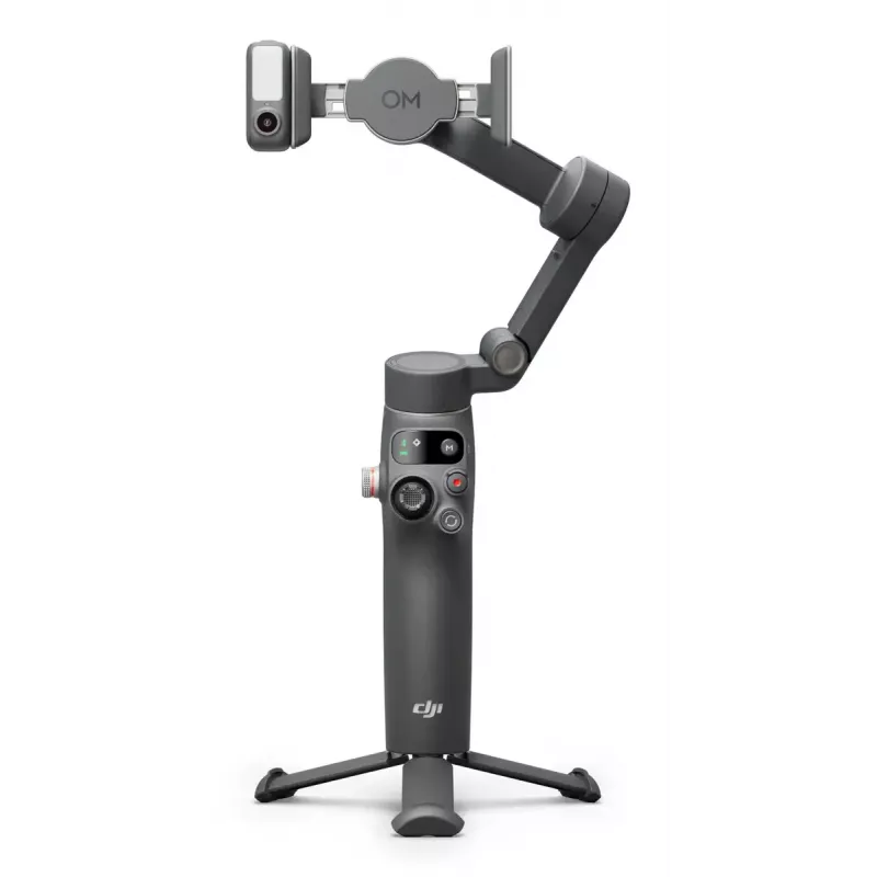 DJI Osmo Mobile 7P älypuhelimen gimbaali, 3-akselinen vakautus, ActiveTrack 7.0, teleskooppivarsi, Bluetooth 5.3, tummanharmaa
