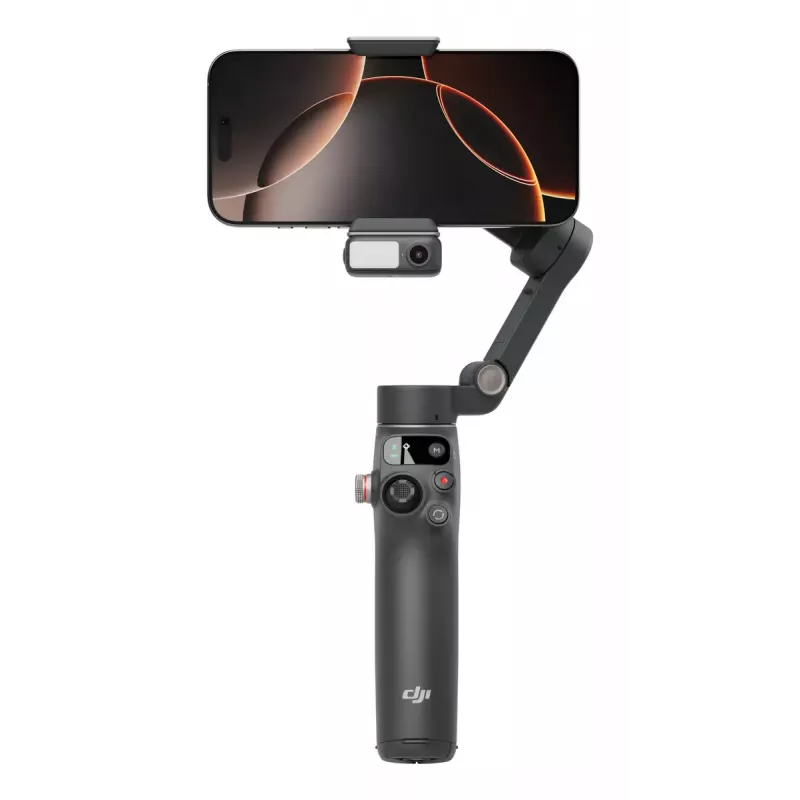 DJI Osmo Mobile 7P älypuhelimen gimbaali, 3-akselinen vakautus, ActiveTrack 7.0, teleskooppivarsi, Bluetooth 5.3, tummanharmaa