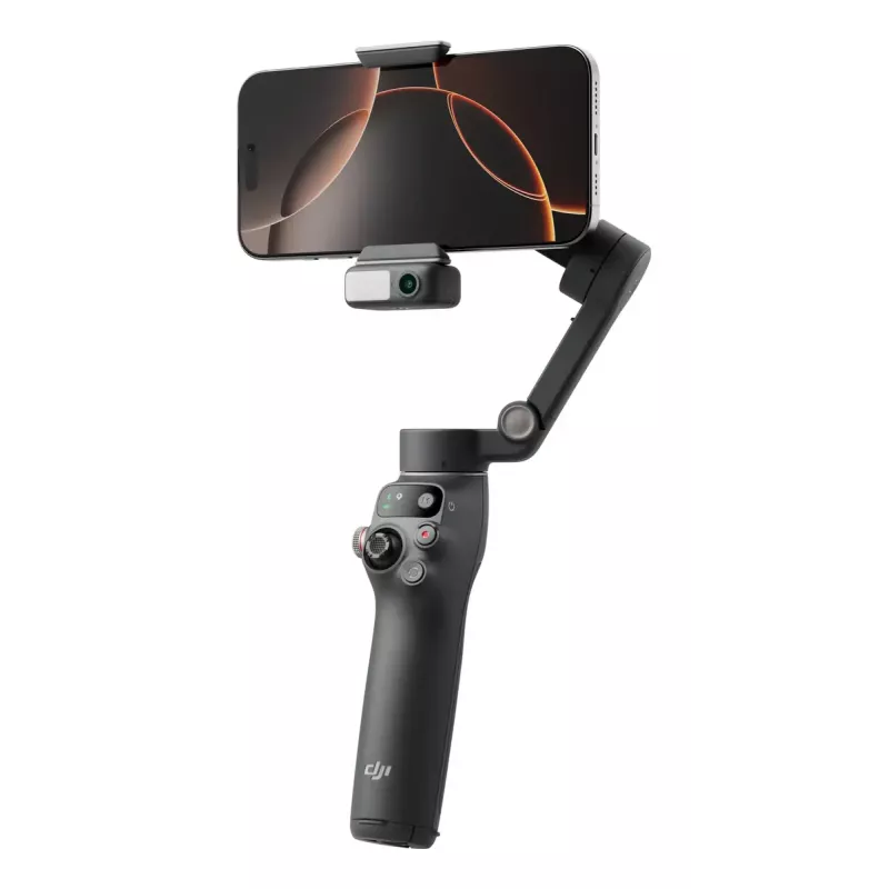 DJI Osmo Mobile 7P älypuhelimen gimbaali, 3-akselinen vakautus, ActiveTrack 7.0, teleskooppivarsi, Bluetooth 5.3, tummanharmaa