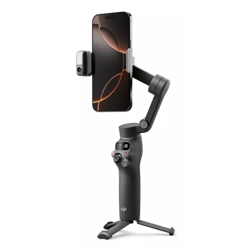 DJI Osmo Mobile 7P älypuhelimen gimbaali, 3-akselinen vakautus, ActiveTrack 7.0, teleskooppivarsi, Bluetooth 5.3, tummanharmaa