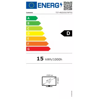 Näyttö Lenovo ThinkVision T27-40 27 tuumaa LED Full HD 1920 x 1080