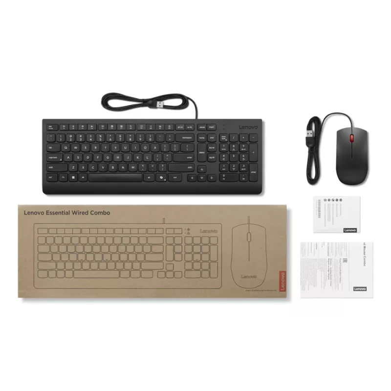 Lenovo 4X31R64446 näppäimistö ja hiiri sisältäen universaali USB pohjoismainen musta