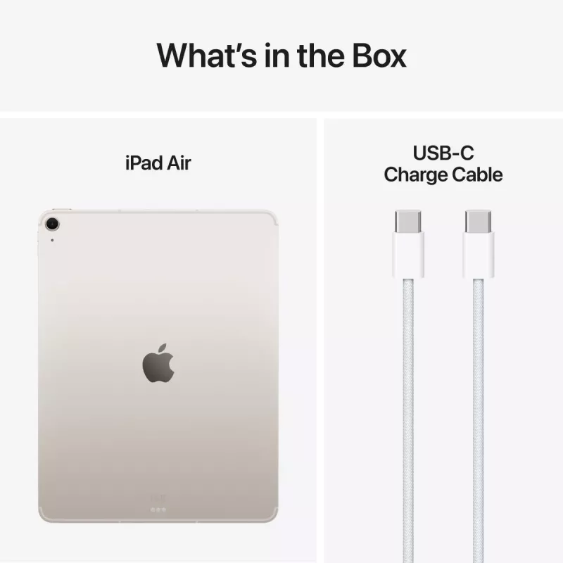 APPLE iPad Air (2025) - M3 - 13 inch - 7. sukupolvi - Wi-Fi + Cellular - 128 GB - starlight