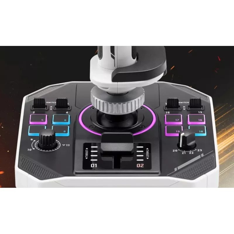 Thrustmaster Sol-R 1 musta, valkoinen USB-lentotikku analoginen / digitaalinen PC