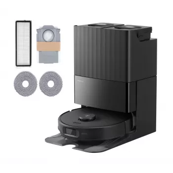 Roborock Qrevo Edge 5V1 imuroiva ja moppaava robotti automaattisella tyhjennys- ja puhdistusasemalla, 18500 Pa, LiDAR, 5200 mAh, 0,325 l pölysäiliö, musta