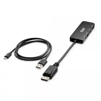 CLUB3D DisplayPort™ - Triple HDMI™ 8K60Hz -keskitin, DisplayPort, HDMI, 2.1b/1.4a, 13,5 Mbit/s, 120 Hz, 3840 x 2160, 7680 x 4320