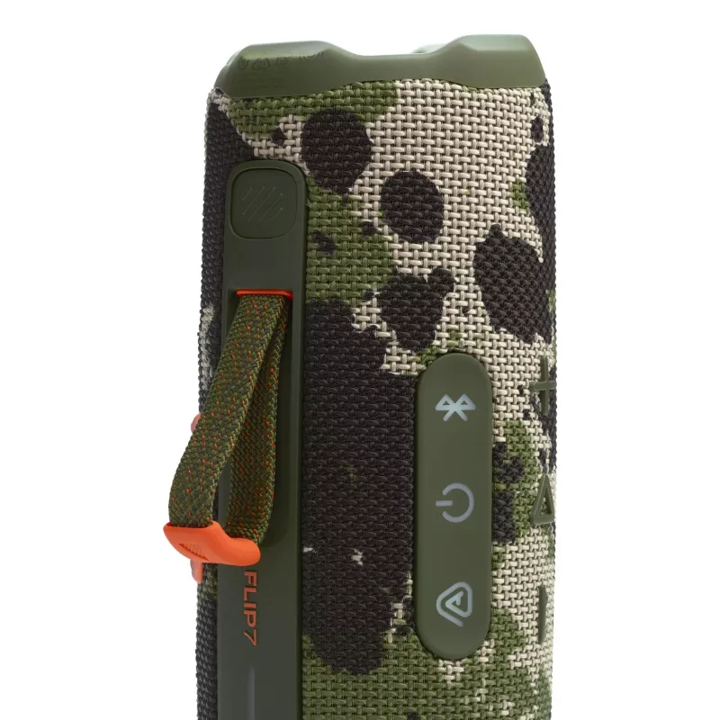 JBL Flip 7 (JBLFLIP7SQUAD) kannettava Bluetooth-kaiutin, Bluetooth 5.4, IP68, 4800 mAh, Squad khaki-maastokuvio