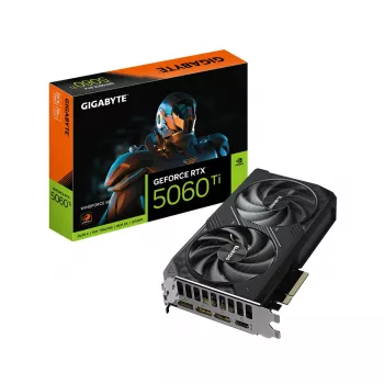 Näytönohjain GIGABYTE GeForce RTX 5060 Ti — 8 GB GDDR7, 128-bittinen, PCIe 5.0, WINDFORCE 2X -jäähdytys