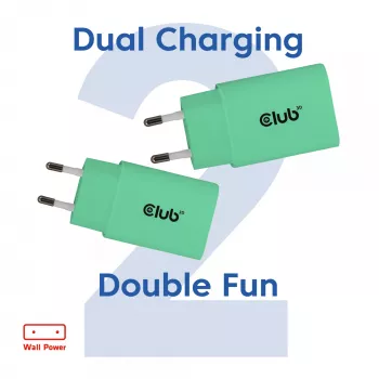 USB-C-laturi 2 kpl:n pakkaus 30W by club 3d — kaksi 30W USB-C-virtasovitinta