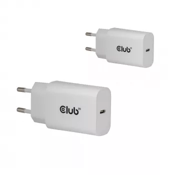 USB‑C-laturi 2 kpl:n pakkaus CLUB3D CAC-3020, 30 W yhteensä, valkoinen
