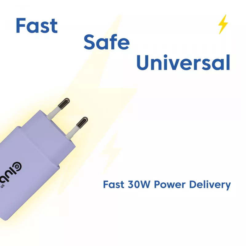 Virtalähde club 3d USB-C-laturi 30W 2 kpl:n pakkaus kompakti puhelimille ja tableteille