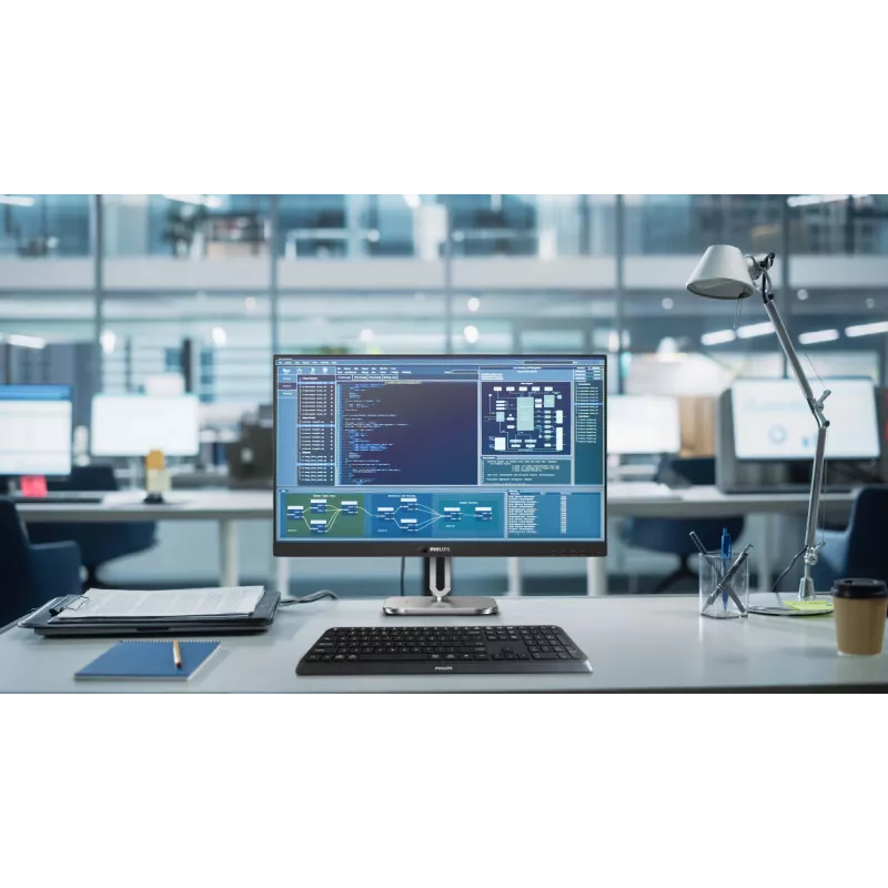 Philips 4000 series 27B2N4500/00 -tietokonenäyttö 68,6 cm (27 inch) 2560 x 1440 pikseliä Quad HD LCD harmaa