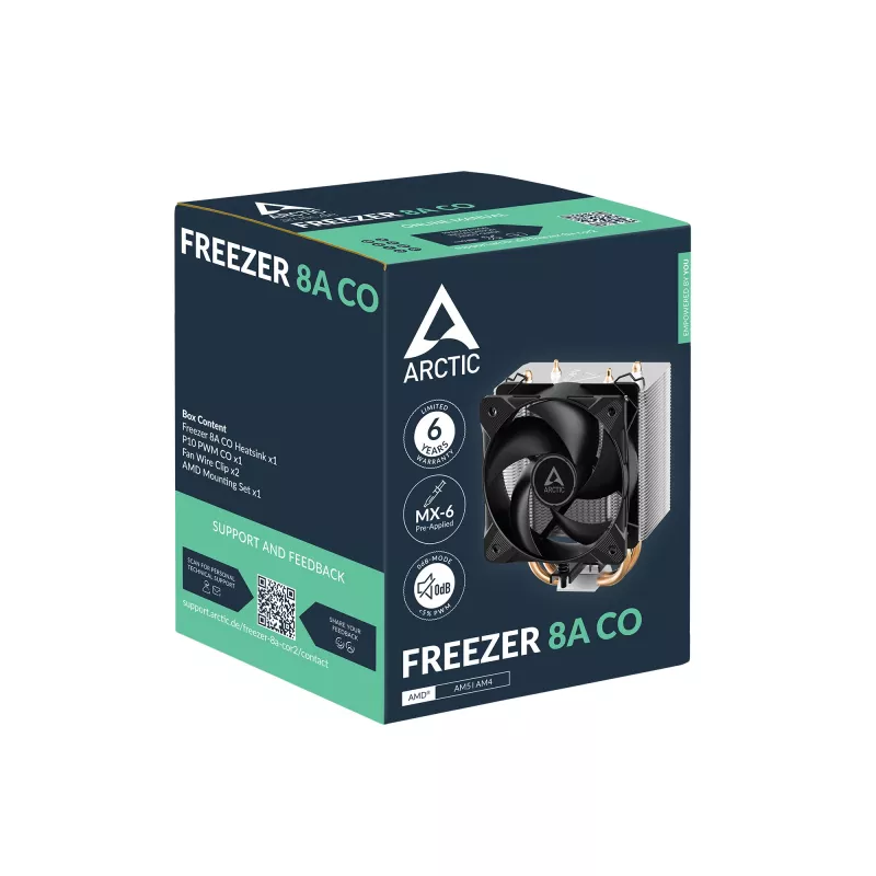 ARCTIC Freezer 8A - CO kompakti AMD CPU -jäähdytin jatkuvaan käyttöön