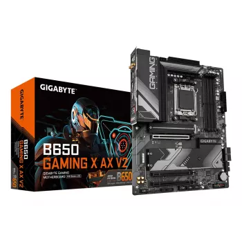 GIGABYTE B650 GAMING X AX V2 emolevy - AMD Ryzen 9000 -sarjan suorittimet, 8+2+2 vaihe VRM, jopa 8000MHz DDR5 (OC), 1xPCIe 5.0 + 2xPCIe 4.0 M.2, 2.5GbE LAN, WIFI 6E, USB 3.2 Gen 2