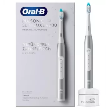 Oral-B Pulsonic ohut Luxe 4000 aikuisten sonic-hammasharja platina