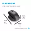 HP 930 Creator langaton hiiri, oikeakätinen, Bluetooth, 3000 DPI, hopea