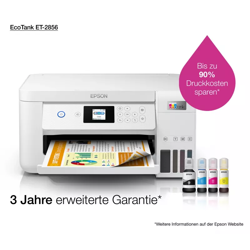 Epson EcoTank ET-2856 mustesuihku A4 5760 x 1440 DPI 33 ppm Wi-Fi