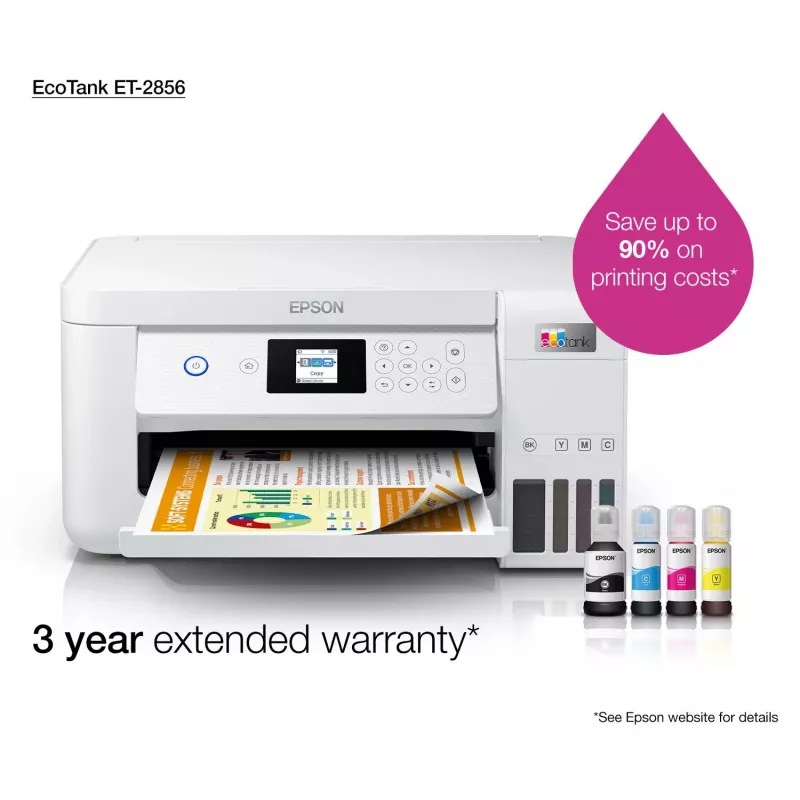 Epson EcoTank ET-2856 mustesuihku A4 5760 x 1440 DPI 33 ppm Wi-Fi