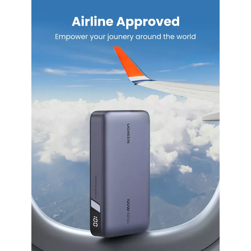 Ugreen 25188 varavirtalähde 20000 mAh harmaa
