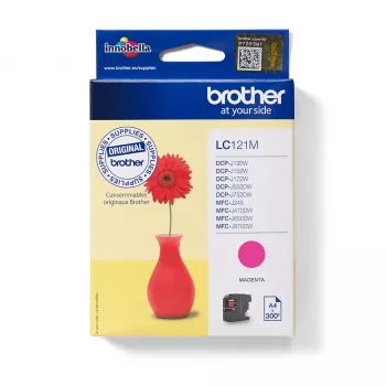 Värikasetti Brother LC 121M magenta 300 sivua Ink