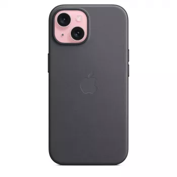 Apple FineWoven -kotelo MagSafe-yhteensopiva iPhone 15 musta