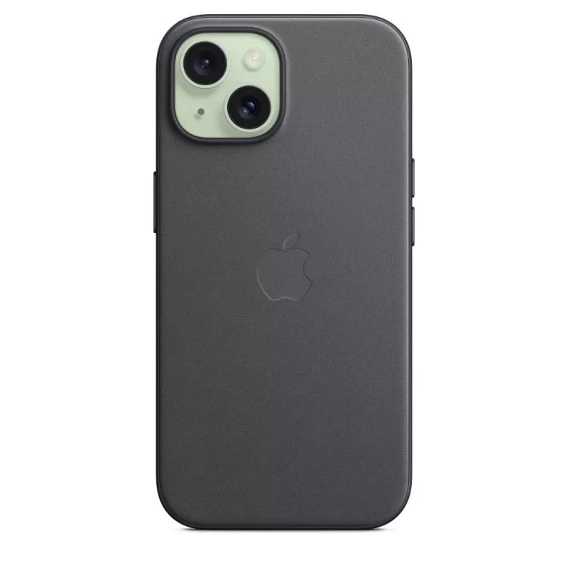 Apple FineWoven -kotelo MagSafe-yhteensopiva iPhone 15 musta
