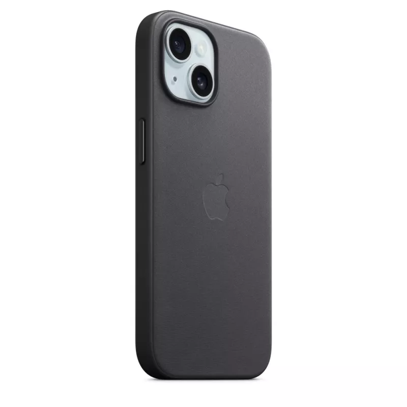 Apple FineWoven -kotelo MagSafe-yhteensopiva iPhone 15 musta
