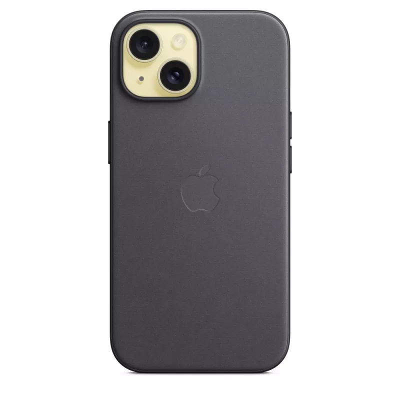 Apple FineWoven -kotelo MagSafe-yhteensopiva iPhone 15 musta