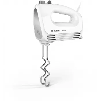 Käsivatkain Bosch MFQ24200 — 400 W, 4 nopeutta, turbo, harjattu teräs/valkoinen