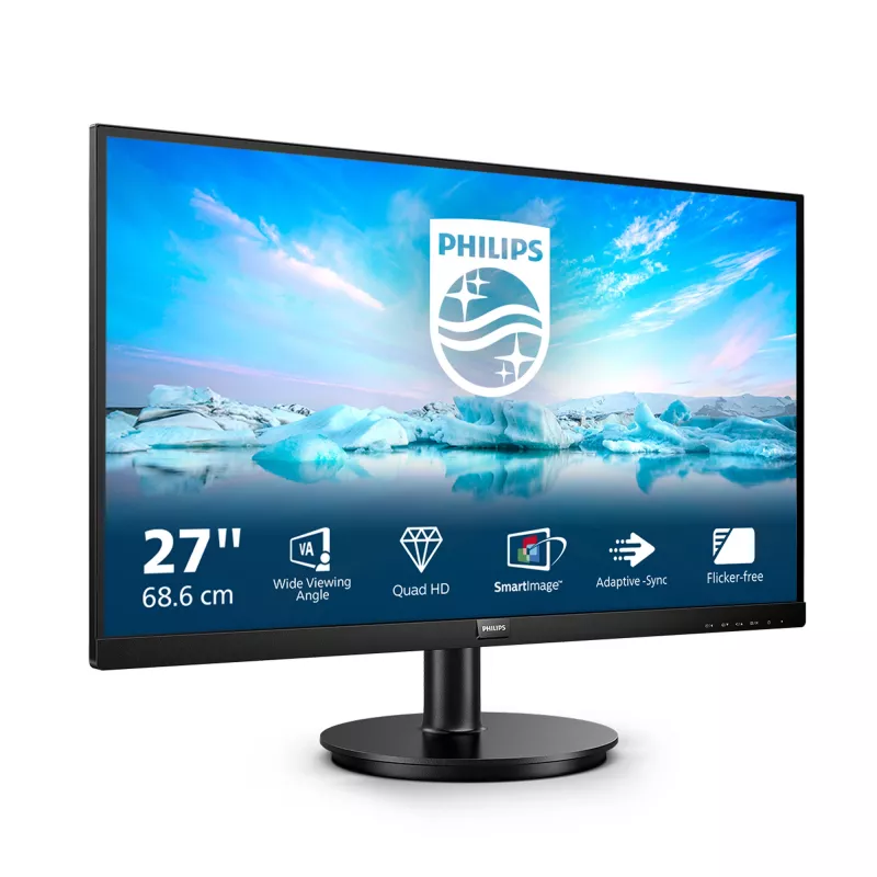 Philips V Line 275V8LA/00 tietokonenäyttö 68,6 cm (27 inch) 2560 x 1440 pikseliä Quad HD LED musta